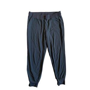Athleta City Jogger Pants Size 14‎ Black Nylon Quiet Luxury Athleisure Dancewear